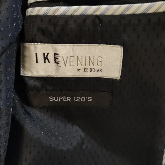 Ike Evening by Ike Behar Blue Navy Tuxedo Jacket - Picture 3 of 3